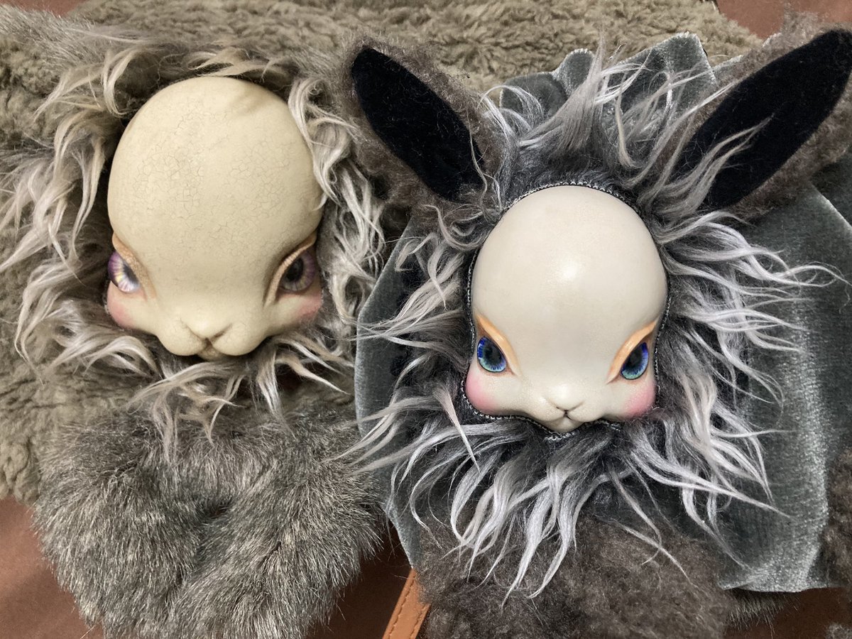 Cuddle a Fluffy 福寿 梨理 作家様 かごバッグ 猫 創作人形 Cuddle a