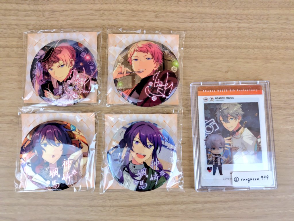 譲渡】 あんスタ 中国 招募缶バッジ3 譲↓ ② 宗 ④ 颯馬 求↓ 550円