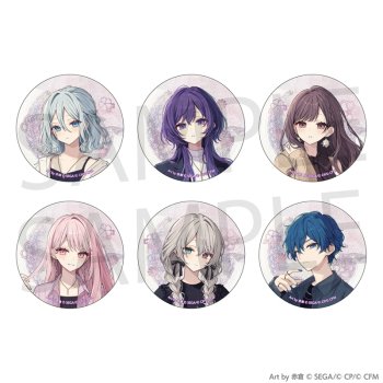 交換】プロセカ ZOZOTOWN グリッター 缶バッジ ニーゴ 譲：絵名 ☆瑞希