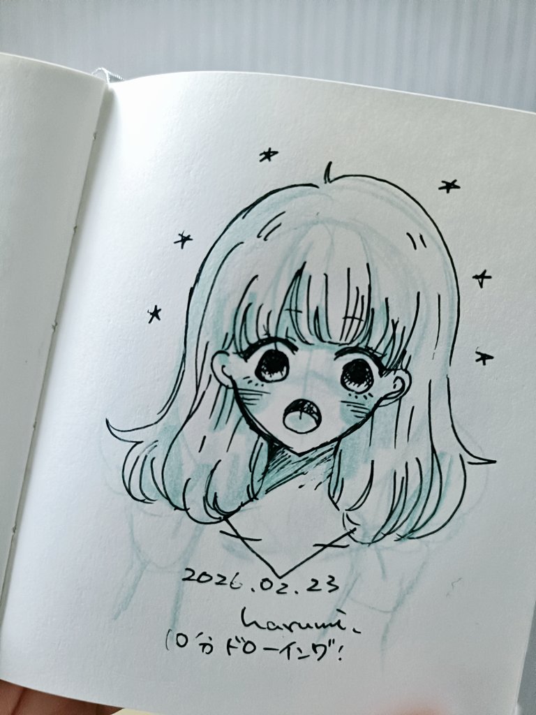 054/365 】 本日は10分ドローイングにしました！ かわいいな？！ #10分