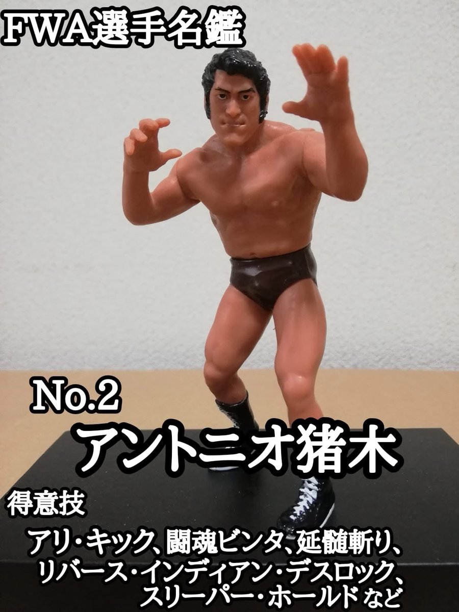 FWA 選手名鑑 #フィギュアプロレス #自宅プロレス No.2 #アントニオ