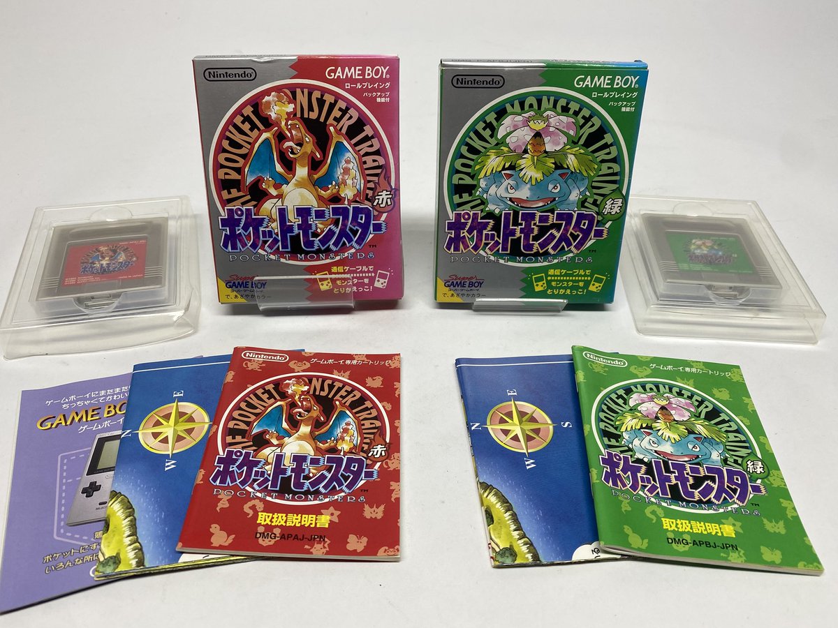 箱付きのポケットモンスター赤/緑をお買取させていただきました✨ 説明