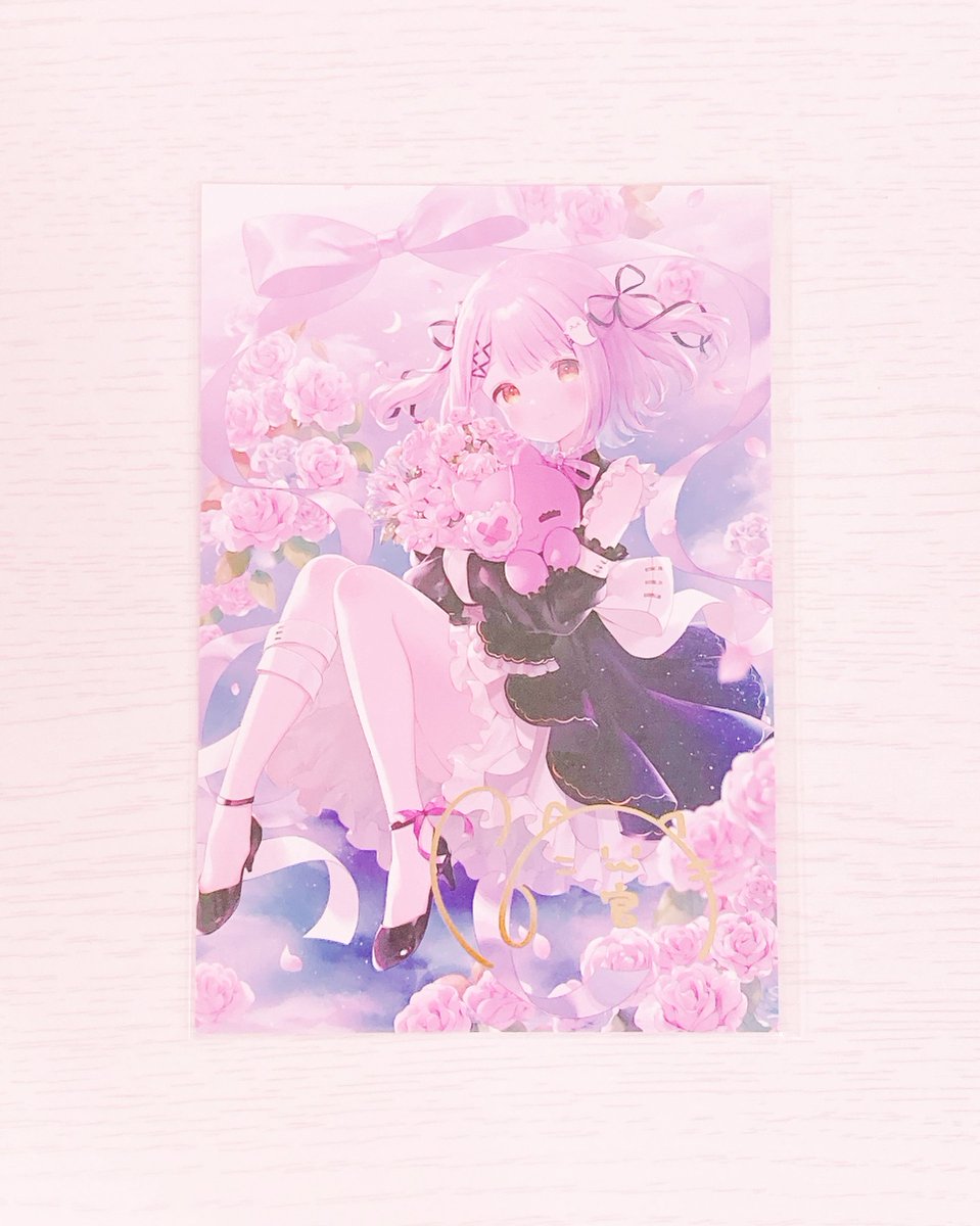 🎀入荷情報🎀 ぶいすぽ 紫宮るな 箔押しサイン入りポストカード 活動1