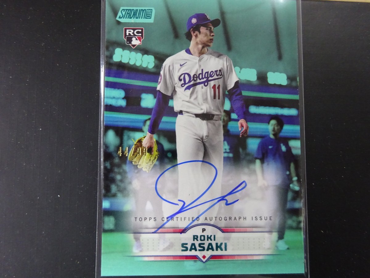 ドジャース ) 2025 TOPPS STADIUM CLUB 佐々木朗希 RCオート 99枚限定