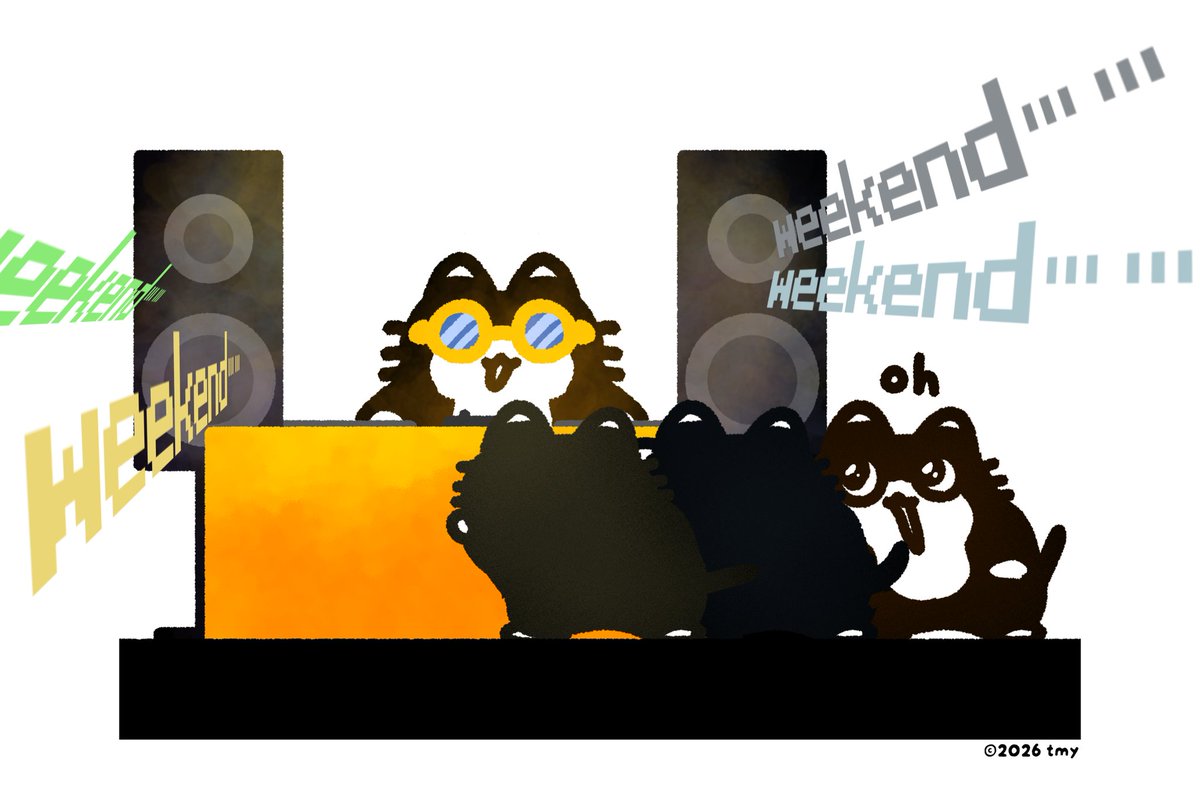 週末にたどりついたねこ🎧️🐾