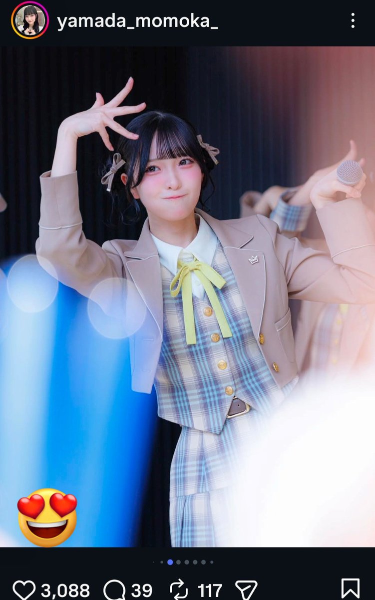 やまももに写真2枚も使って頂けて幸せです🥹😭🫶 #ニアジョイ #山田杏佳