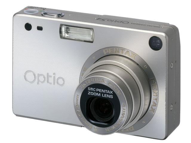 ペンタックス、400万画素になった光学3倍名刺サイズ「オプティオS4」