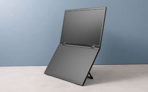 サンコー、フルHD縦2画面の折りたたみモバイルモニター - PC Watch