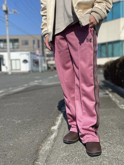 2点セット ニードルス ダメージスウェットトレーナー パンツ ピンク