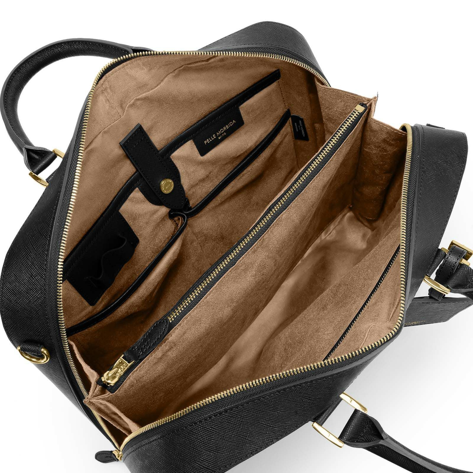 CA015-ブリーフバッグ(1室タイプ) BLACK | PELLE MORBIDA ペッレ モルビダ