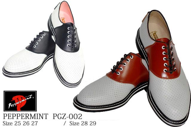 PEPPERMINT パンチングレザーサドルシューズ