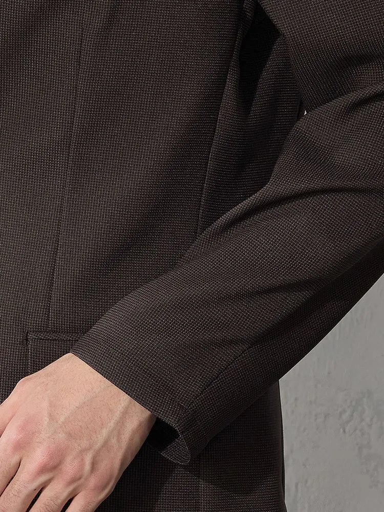 ブルー TOKYORUN ストレッチ セットアップジャケット ブルー/ブラウン