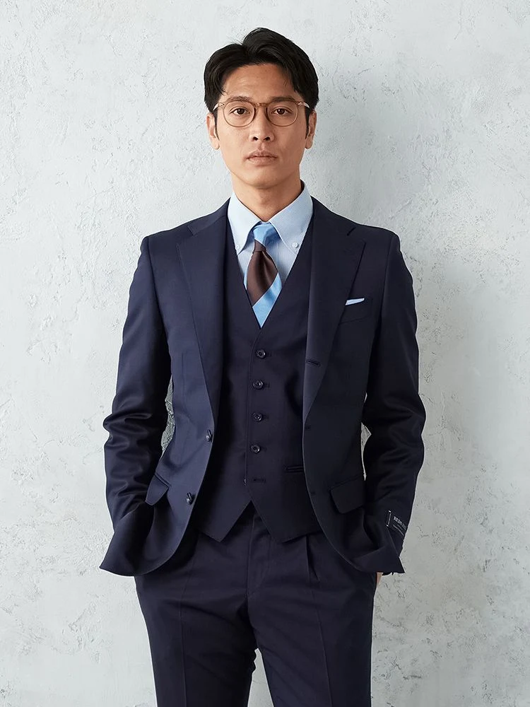 ブラウン 【Super110'S】REDA×TRANS CONTINENTS ウール100