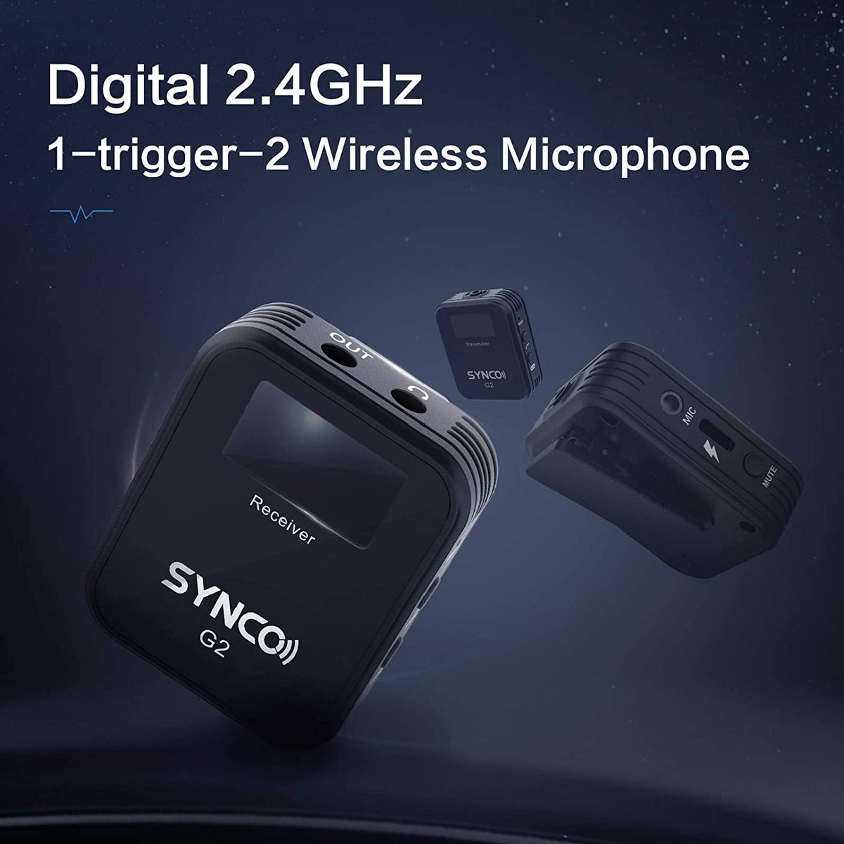 SYNCO G2 ワイヤレスマイクシステム 2.4GHzワイヤレス スマートフォン