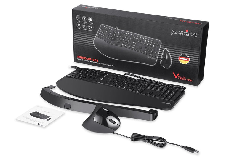 PERIDUO-505 エルゴノミック キーボード・マウスセット – Perixx Japan
