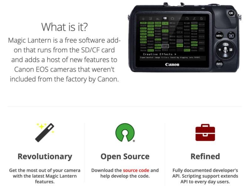 Magic Lantern Software for Canon Cameras Is Back | PetaPixel