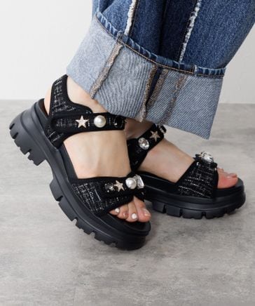 カラービジュー厚底スポーツサンダル / 554207 | [公式]NICAL（ニカル