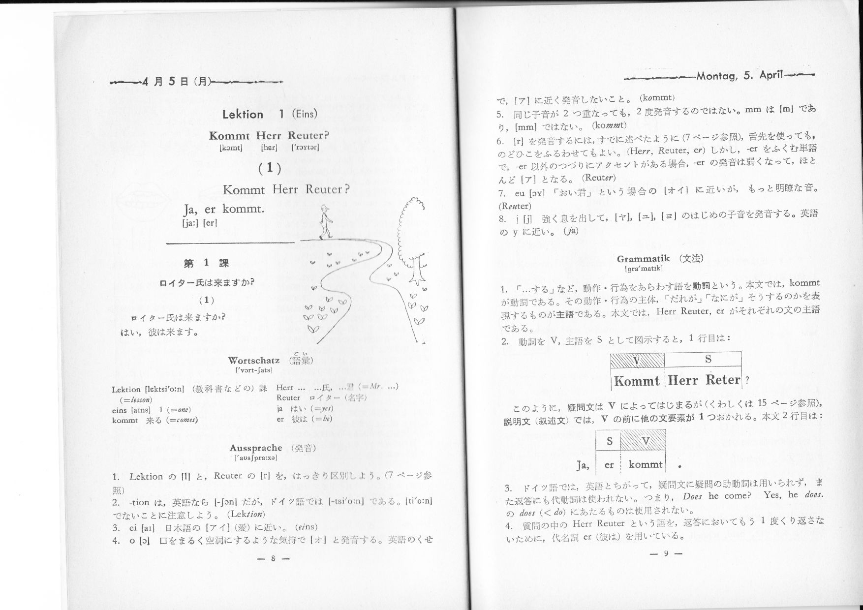 中学生のときの「NHKドイツ語入門」(9月27日) : 