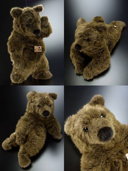ドイツ製ケーセン社のクマのぬいぐるみです。癒してくれますね