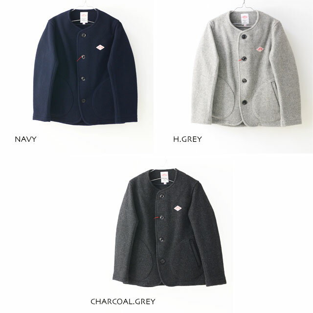 DANTON [ダントン] W's WOOL MOSSER NOCOLLAR JACKET / ウールモッサー