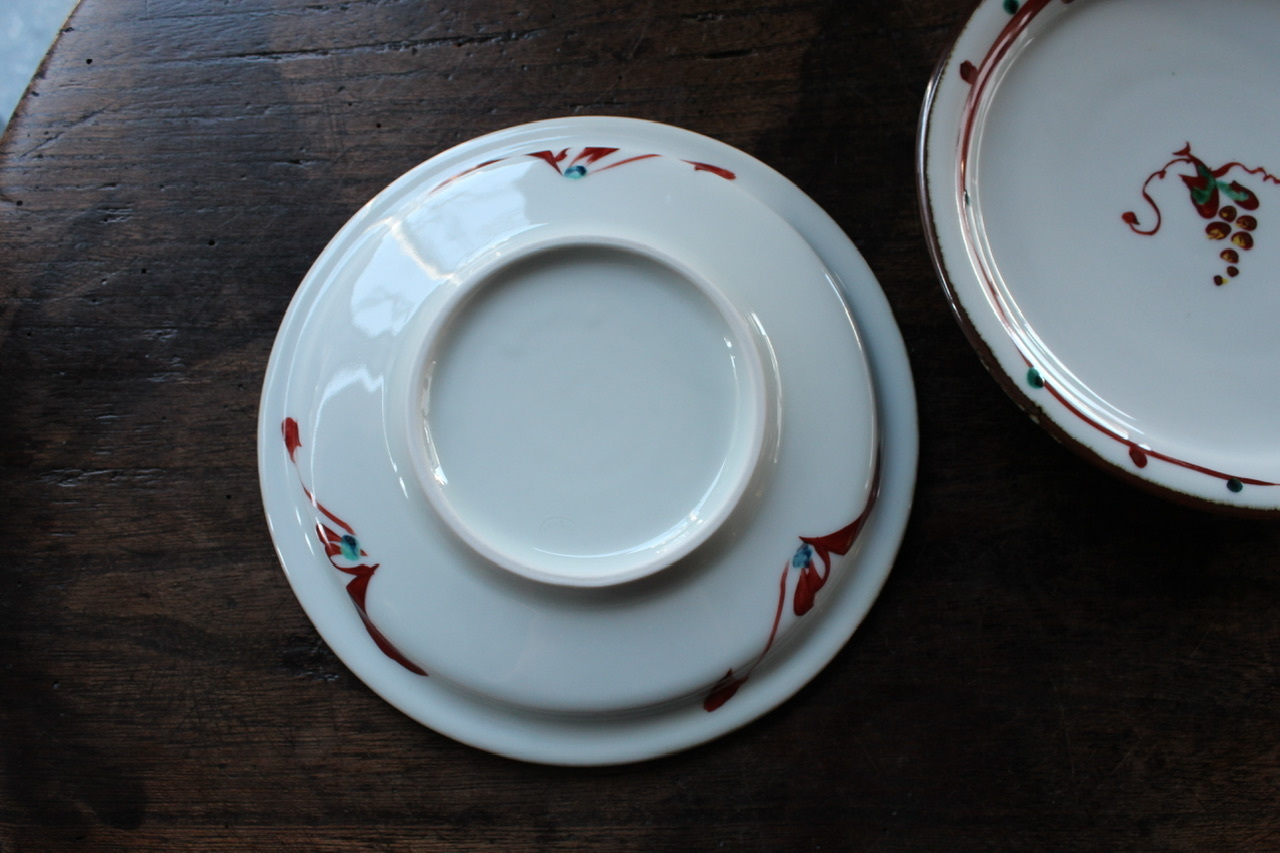 廣永窯(仙鶴窯) 廣永陶苑 色紙八寸皿 角皿 茶道具 菓子皿 煎茶道具 骨董