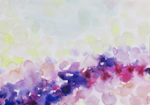 水彩で抽象画を描く（その1） : 蒼々日記