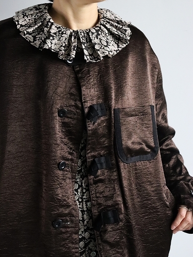 R&D.M.Co- ラッフルドカラーブラウス / ワイルドベリー Flax