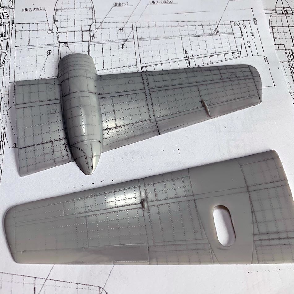 日本陸軍キ83試作遠距離戦闘機 1/72 製作 （その1） : angle from