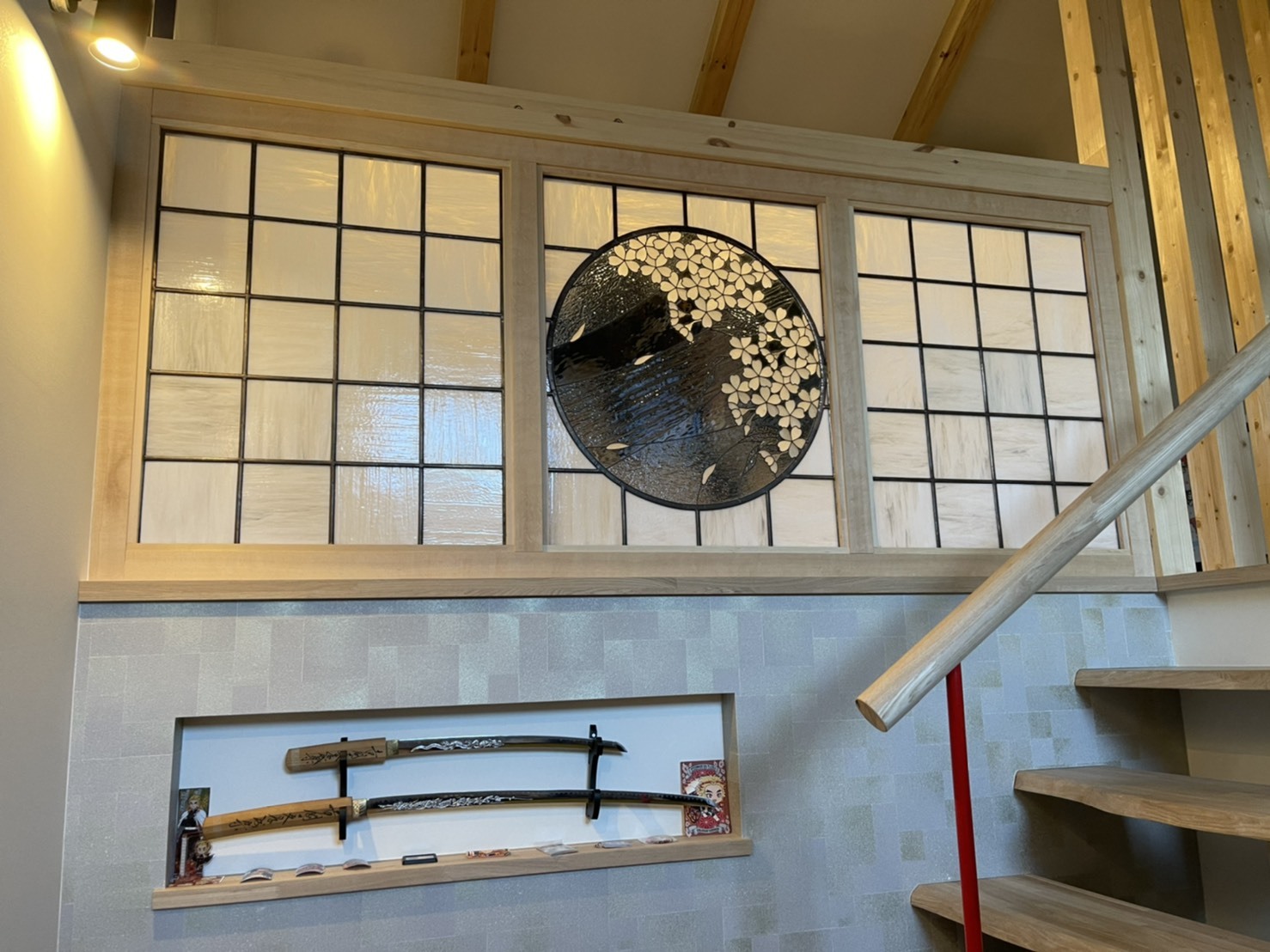 東京武蔵野市N様邸 ステンドグラスパネル「桜」納品完了です