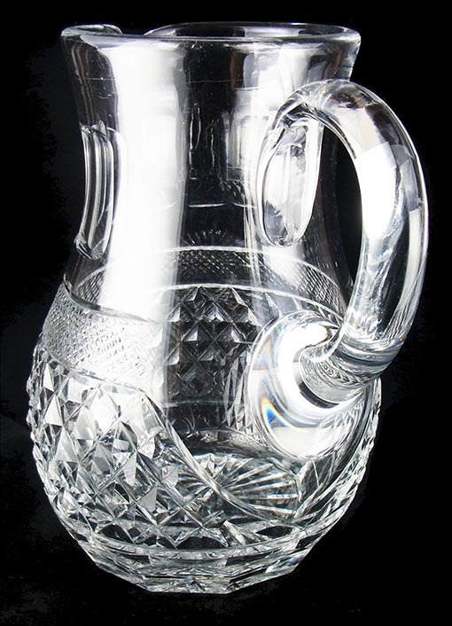 フランス19世紀 オパールガラス ホワイト水差しカップ付き フランス19