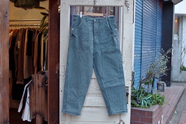 1960s Swiss Army Green Denim Work Pants / スイス軍 グリーン デニム