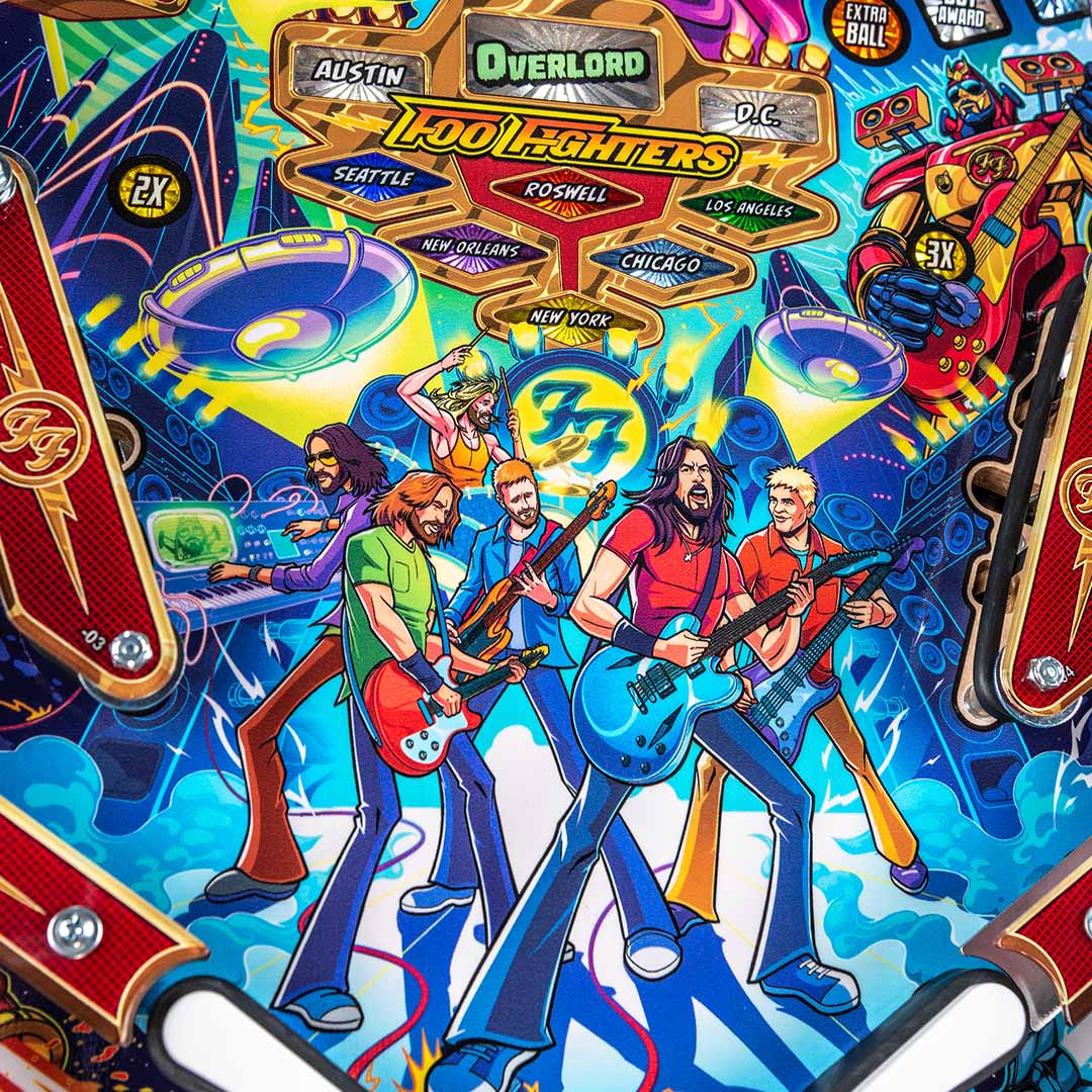 Foo Fighters Premium Pinball Machine from Stern - Pinballpro.com