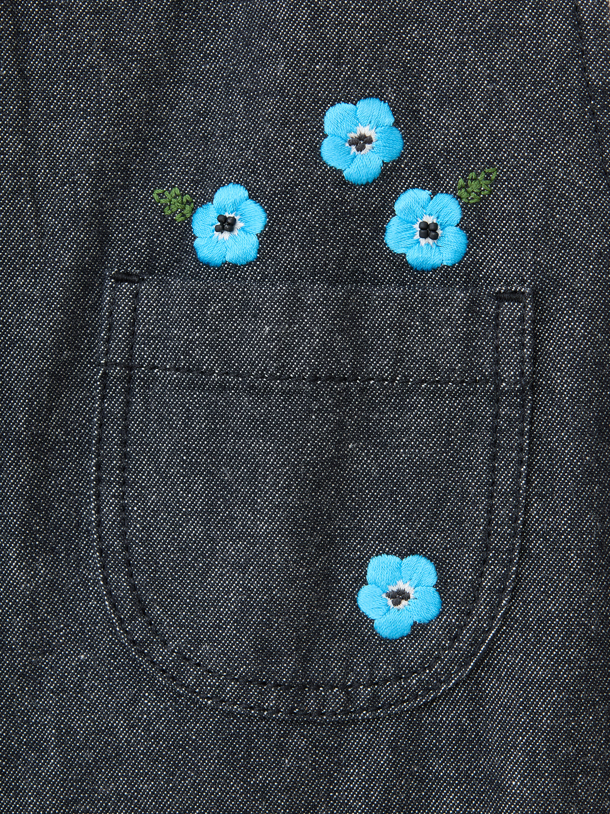 OUTLET】ネモフィラ刺繍使いデニムワンピース｜ピンクハウス