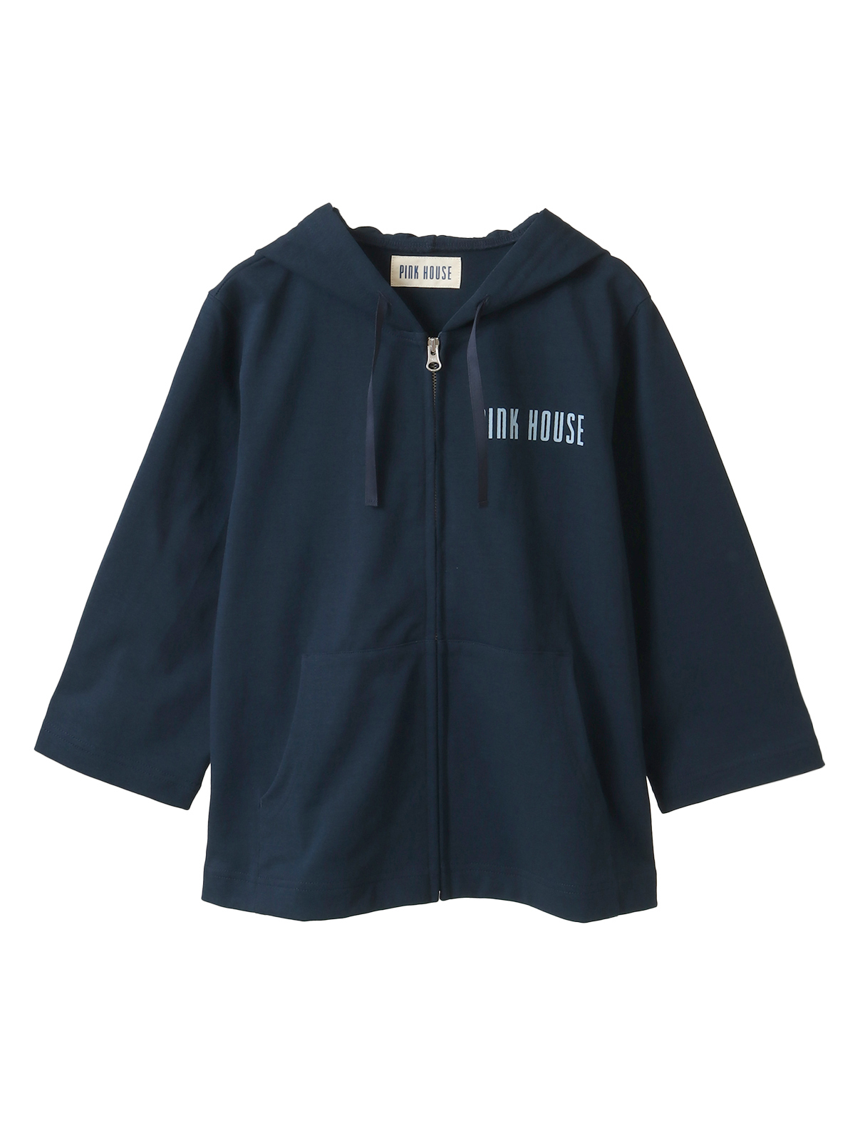 あじさいグラデーションロゴアップリケパーカー｜ピンクハウス