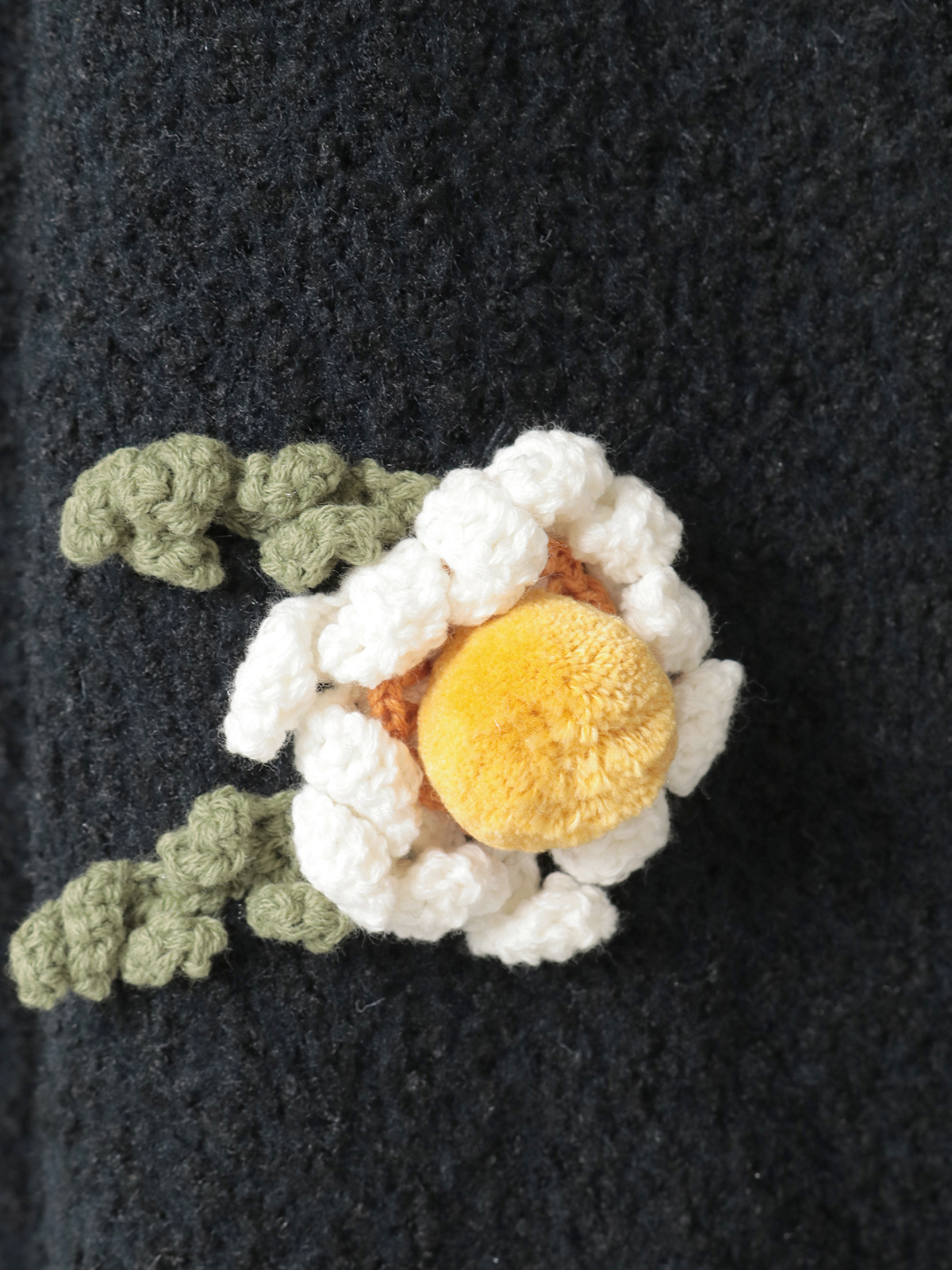 マーガレットモチーフ使いニットカーディガン｜ピンクハウス