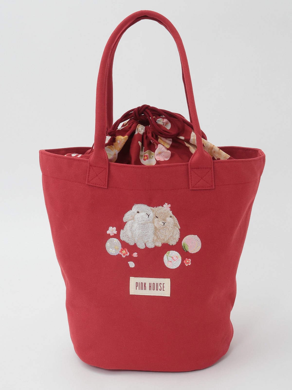 幸見うさぎ刺繍バッグ｜ピンクハウスオフィシャルオンラインストア