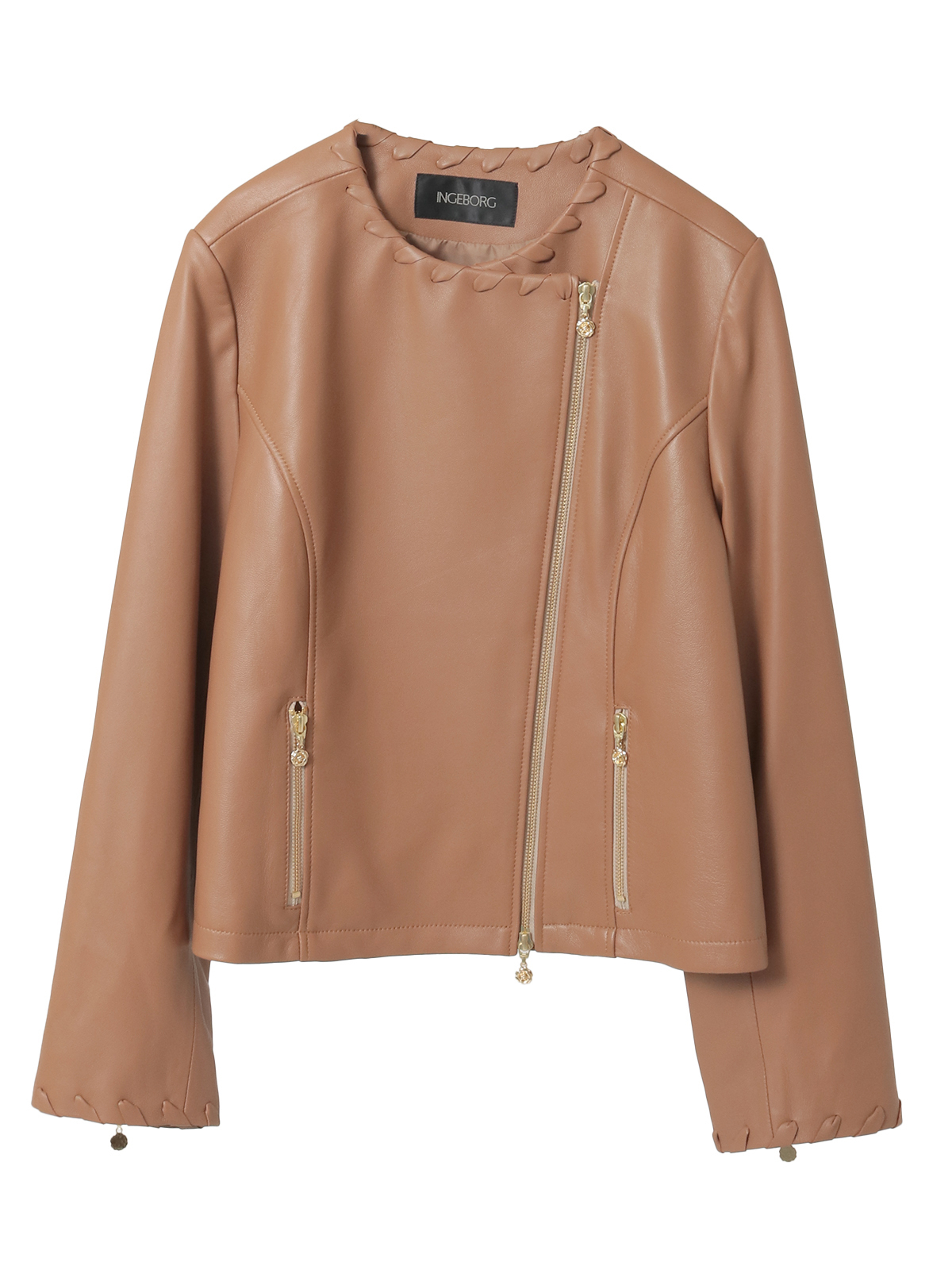 ラムレザーノーカラージャケット｜ピンクハウスオフィシャルオンライン