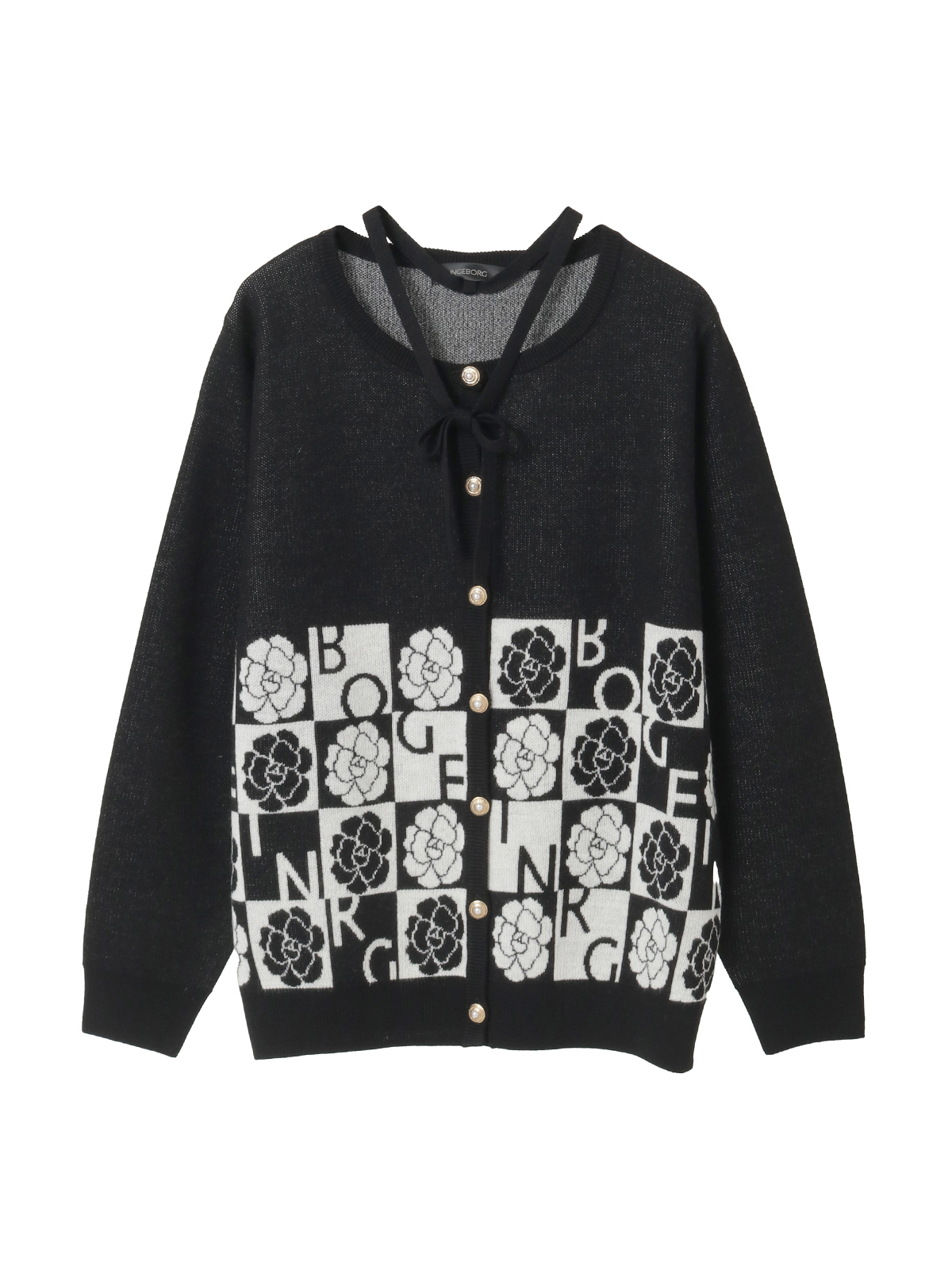 カメリアブロックチェックカーディガン｜ピンクハウスオフィシャル