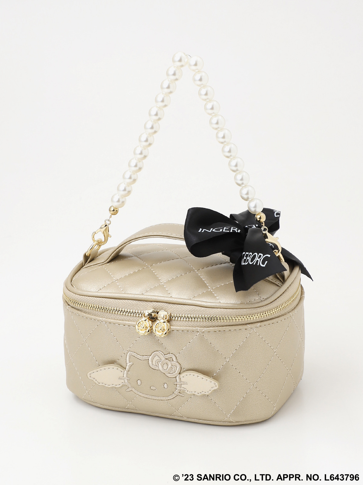 INGEBORG×HELLO KITTY】Quilting Vanity Bag｜ピンクハウス