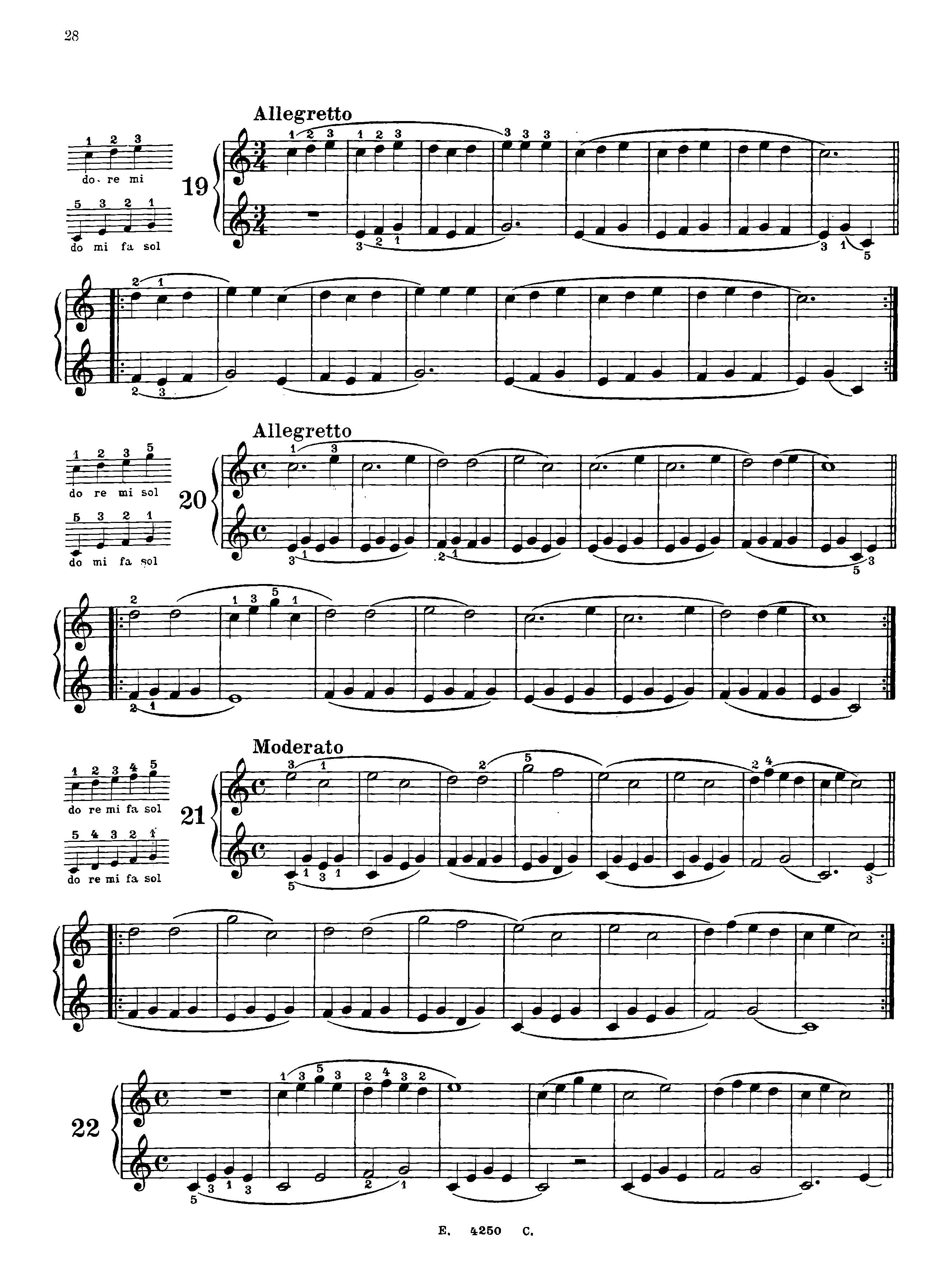 無料楽譜】バイエル「バイエル 第22番 」