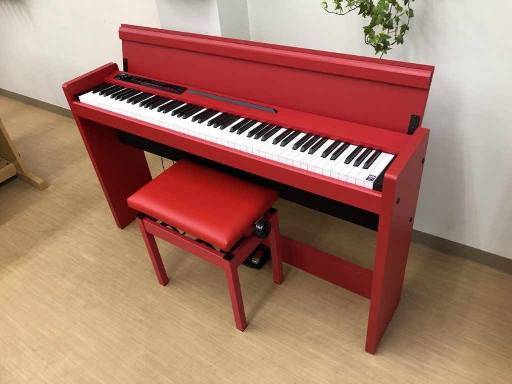 電子ピアノ KORG LP-380BKR 中古 2014年製 椅子付き ブラック レッド