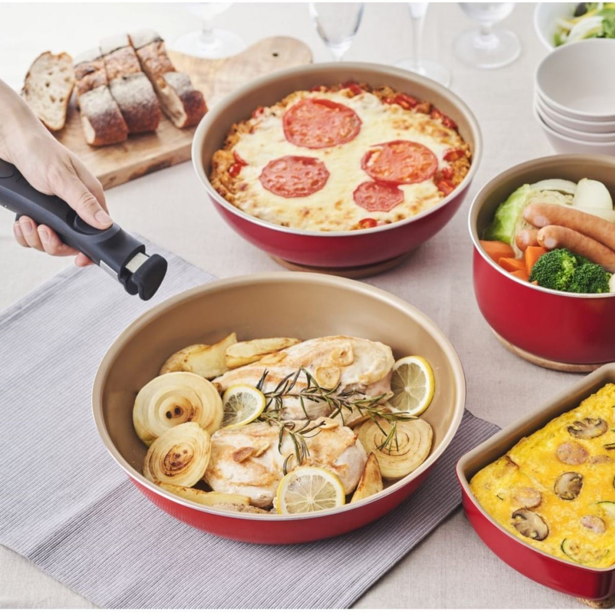 500日保証】ツルすべが続く。毎日使いたい着脱式ハンドルフライパン