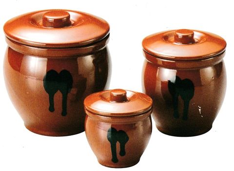 漬物や梅干しの保存容器に陶器のかめ 激安 ＜ 【山口陶器店】縁起置物