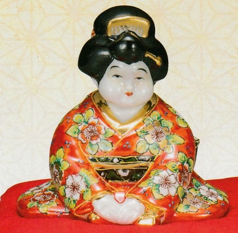 多くの福を招くお福人形とお多福人形の開運縁起置物 特価で通販