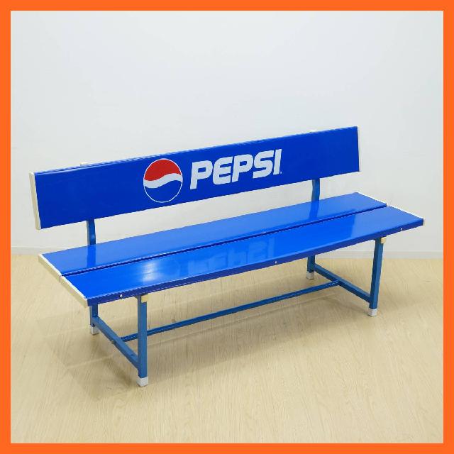 PEPSI/ペプシ ベンチ ベンチチェア 長椅子 ペプシコーラ ロゴ入り