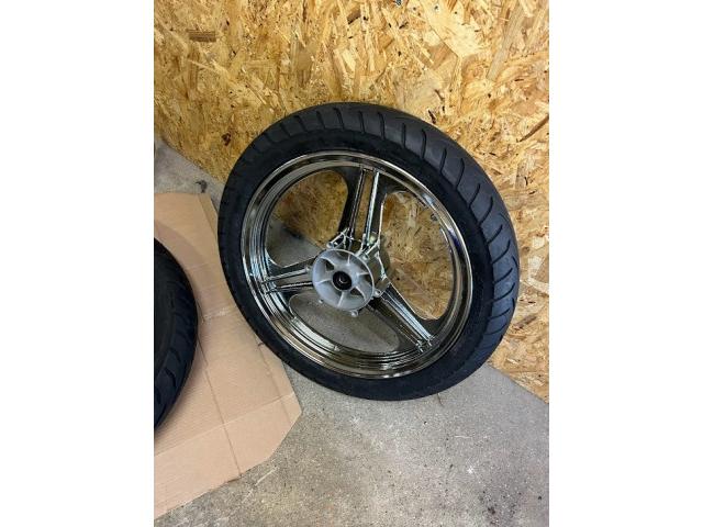 カワサキ GPZ400F 前後ホイール交換 ブレーキホーススプリング