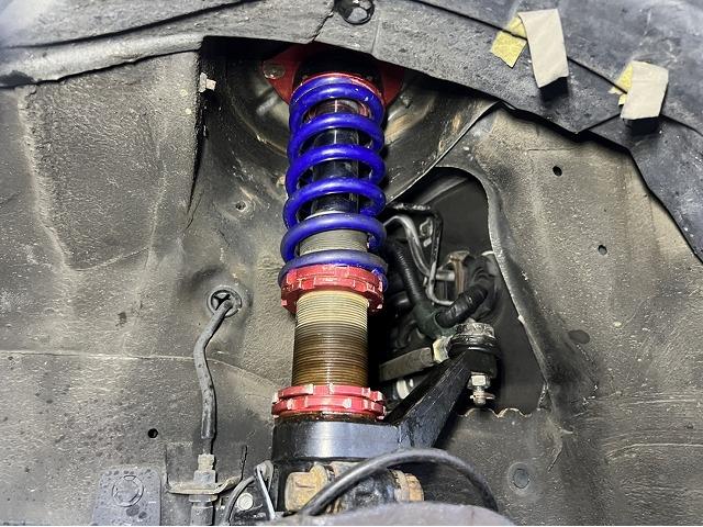 滋賀オートライフハノ シビックタイプR(EP3)の持込車高調取付とトー