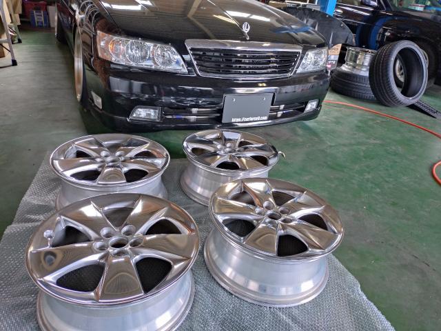 純正ホイールポリッシュ鏡面加工 30プリウス ツーリングホイール US