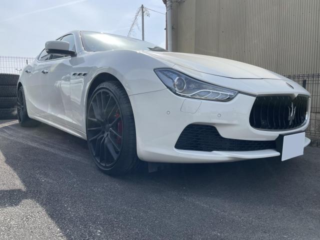 マセラティ ギブリ スカイフックサス（ダウンサス）交換 アライメント