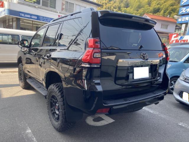 ランクルプラド150 リフトアップ施工 JAOS モトレージ 令和3年式 広島